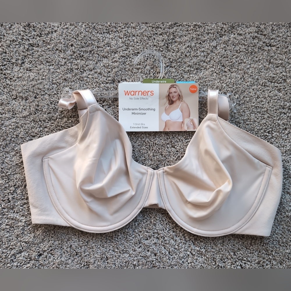 NWOT Warners Underarm Smoothing Minimzer Underwire Soft Pink Bra Sz. 40C